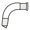 1075 Adapter Receiver, Plain Bend, Socket to Cone