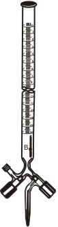 1395 Burette, Double Bore Teflon key (Rota flow) Class ‘B’,