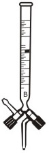 1396 Burette, Double Bore Teflon Key (Rota flow) AMBER