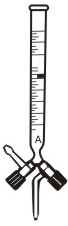 1401 Burette, Double Bore Teflon Key (Rota flow) AMBER