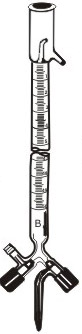 1415 Burette, Overflow Cup, Double Bore Teflon Key (Rota flow) Class B, 