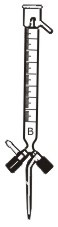 1416 Burette, Overflow Cup, Double Bore Teflon Key (Rota flow) AMBER