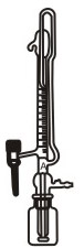 1441 Burette, Automatic zero mounted on Reservoir with Rota flow, Stopcock, AMBER