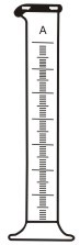 1656 Cylinder Graduated, Single Metric Scale with Pourout, AMBER