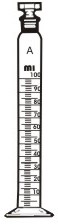 1665 Cylinder Graduated, Single Metric Scale with interchangeable Stopper AMBER