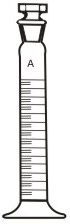 1666 Cylinder Graduated, Single Metric Scale with Interchangeable Stopper AMBER