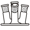 1730 Multi-socket Flat Flange Lids, 100 mm.