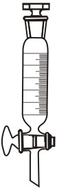 1945 Funnel Separating, Cylinderical, Graduated with Stopcock and interchangeable stopper