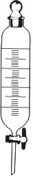 1951 Funnel Separating, with PTFE Plug, Cylinderical Graduated with interchangeable stopper