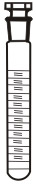 2266 Test tube, Graduated AMBER